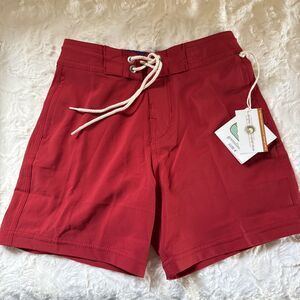 New Boys Size 6 Patriotic Greenline Unlined Recycled Material Swim Trunks/Board